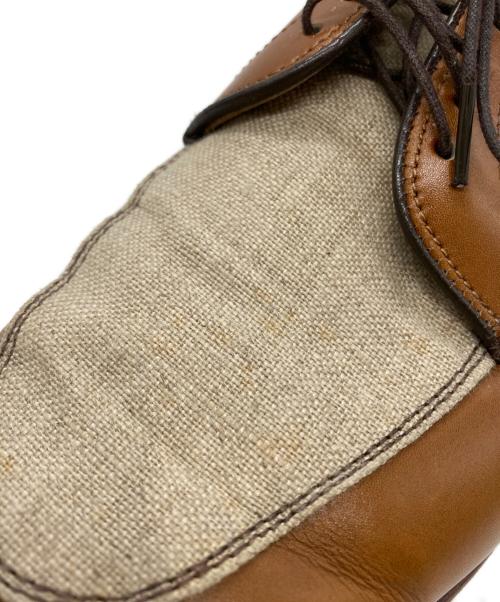 Allen Edmonds（アレン エドモンズ）Allen Edmonds (アレン エドモンズ) RAMSEY レザーxファブリック シューズ ブラウン×ベージュ サイズ:8の古着・服飾アイテム
