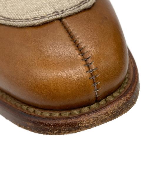 Allen Edmonds（アレン エドモンズ）Allen Edmonds (アレン エドモンズ) RAMSEY レザーxファブリック シューズ ブラウン×ベージュ サイズ:8の古着・服飾アイテム