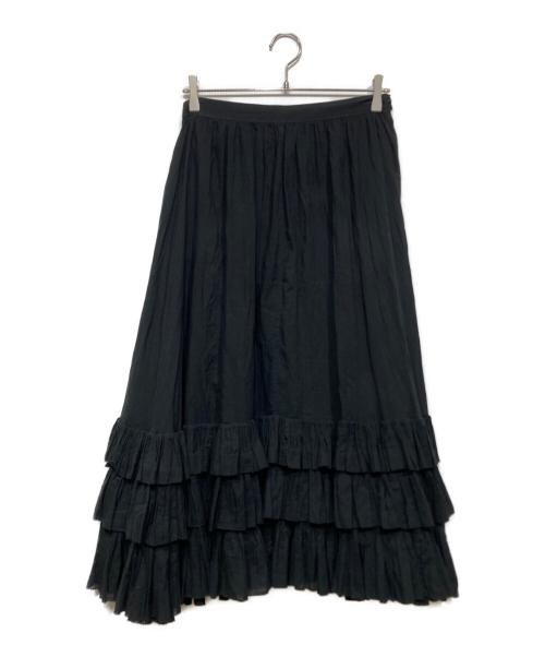 POLO RALPH LAUREN（ポロ・ラルフローレン）POLO RALPH LAUREN (ポロ・ラルフローレン) コットンフリルスカート ブラック サイズ:4の古着・服飾アイテム