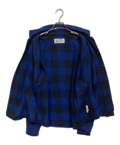 CHALLENGER（チャレンジャー）CHALLENGER (チャレンジャー) L/S CHECK WORK SHIRT（Ⅼ/S チェック ワーク シャツ） ネイビー×ブラック サイズ:Mの古着・服飾アイテム