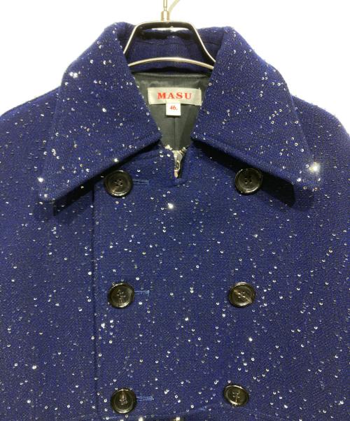 masu（エムエーエスユー）masu (エムエーエスユー) COSMO ZIP-UP COAT（コスモ ジップアップ コート） ネイビー サイズ:46の古着・服飾アイテム