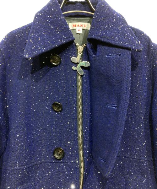 masu（エムエーエスユー）masu (エムエーエスユー) COSMO ZIP-UP COAT（コスモ ジップアップ コート） ネイビー サイズ:46の古着・服飾アイテム
