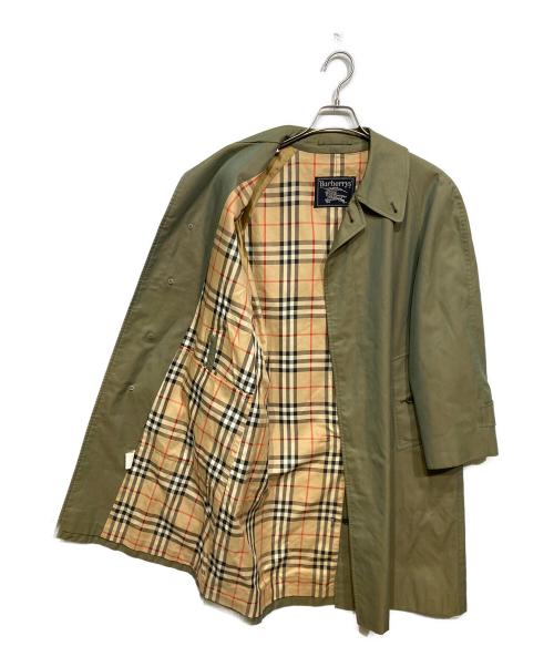 Burberry's（バーバリーズ）Burberry's (バーバリーズ) 裏ノヴァチェック玉蟲 バルマカーンコート カーキ サイズ:Sの古着・服飾アイテム