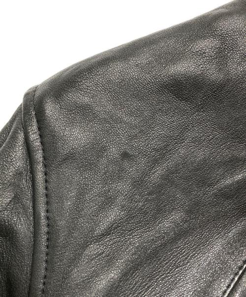 s'yte（サイト）s'yte (サイト) SEMI-VEGETABLE TANNED SHEEP LEATHER CROPPED BOMBER JACKET ブラック サイズ:2の古着・服飾アイテム