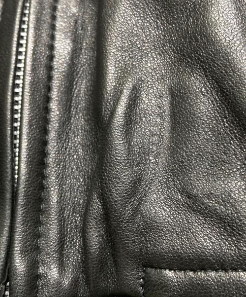 s'yte（サイト）s'yte (サイト) SEMI-VEGETABLE TANNED SHEEP LEATHER CROPPED BOMBER JACKET ブラック サイズ:2の古着・服飾アイテム