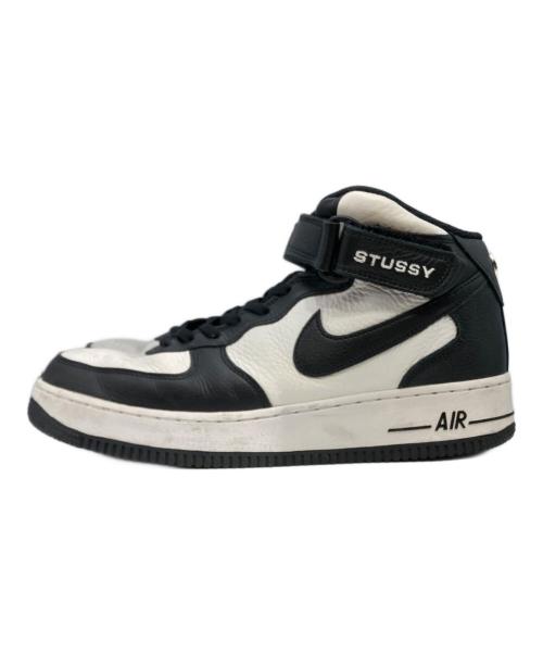 NIKE（ナイキ）NIKE (ナイキ) stussy (ステューシー) Air Force 1 Mid(エアー フォース 1 ミッド) ブラック×ホワイト サイズ:27.5の古着・服飾アイテム