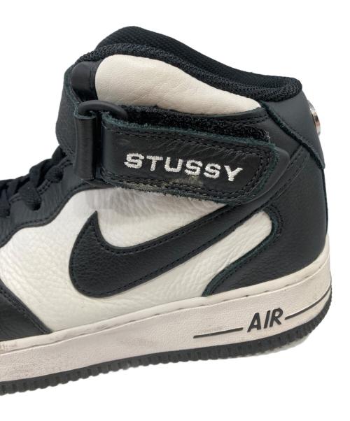 NIKE（ナイキ）NIKE (ナイキ) stussy (ステューシー) Air Force 1 Mid(エアー フォース 1 ミッド) ブラック×ホワイト サイズ:27.5の古着・服飾アイテム
