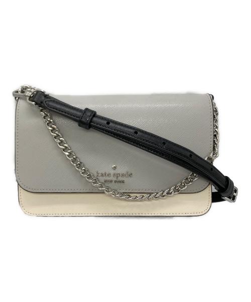 Kate Spade（ケイトスペード）Kate Spade (ケイトスペード) マディソン カラーブロック スモール フラップ クロスボディ グレーの古着・服飾アイテム