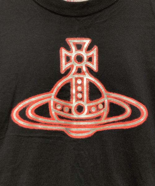 Vivienne Westwood RED LABEL（ヴィヴィアンウエストウッドレッドレーベル）Vivienne Westwood RED LABEL (ヴィヴィアンウエストウッドレッドレーベル) プリントカットソー ブラック サイズ:36の古着・服飾アイテム