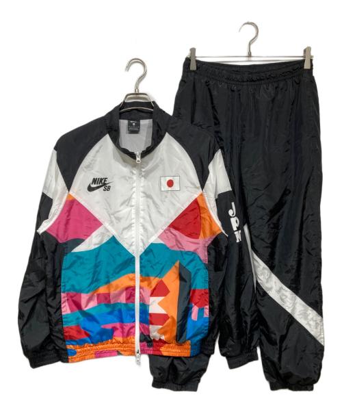 NIKE SB（ナイキエスビー）NIKE SB (ナイキエスビー) Parra (パラ) JAPAN Track Suit セットアップ（ジャパン トラック スーツ セットアップ） ブラック×ホワイト サイズ:Mの古着・服飾アイテム