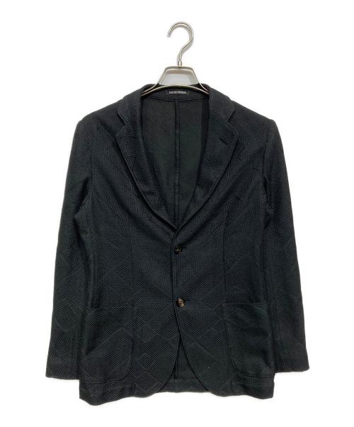 EMPORIO ARMANI（エンポリオアルマーニ）EMPORIO ARMANI (エンポリオアルマーニ) テーラードジャケット ブラック サイズ:46の古着・服飾アイテム