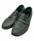 PRADAプラダ）の古着「SAFFIANO PENNY LOAFER（サフィアーノ ペニー レザー）」｜グリーン