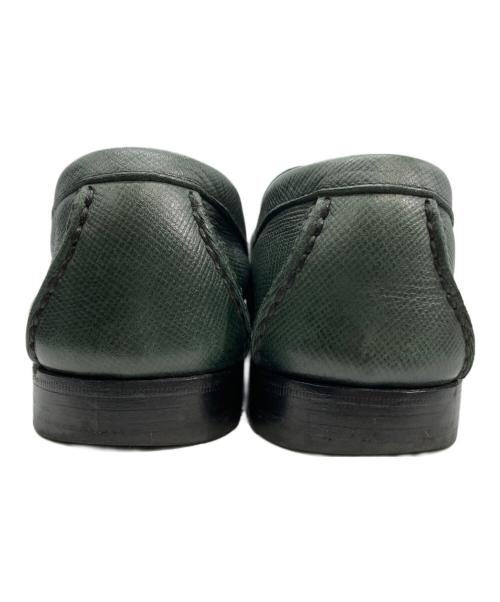 PRADA（プラダ）PRADA (プラダ) SAFFIANO PENNY LOAFER（サフィアーノ ペニー レザー） グリーン サイズ:8の古着・服飾アイテム