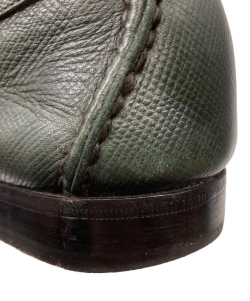 PRADA（プラダ）PRADA (プラダ) SAFFIANO PENNY LOAFER（サフィアーノ ペニー レザー） グリーン サイズ:8の古着・服飾アイテム