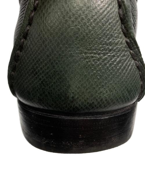 PRADA（プラダ）PRADA (プラダ) SAFFIANO PENNY LOAFER（サフィアーノ ペニー レザー） グリーン サイズ:8の古着・服飾アイテム
