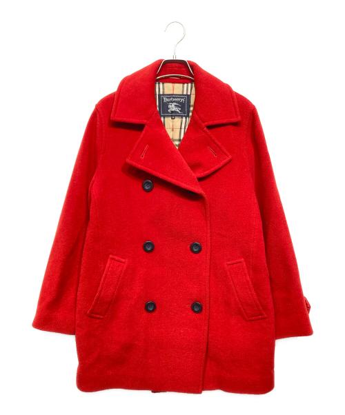 Burberry's（バーバリーズ）Burberry's (バーバリーズ) Pコート レッド サイズ:38の古着・服飾アイテム