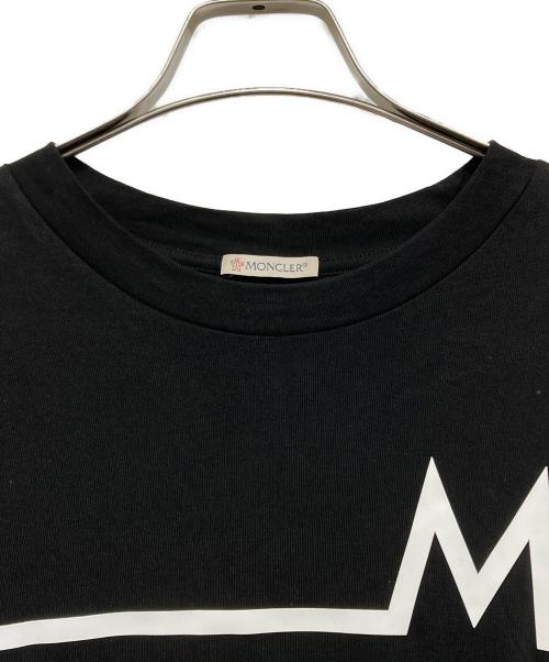 MONCLER（モンクレール）MONCLER (モンクレール) LS T-SHIRT ロゴプリントカットソー(LS ティーシャツ) ブラック サイズ:Lの古着・服飾アイテム