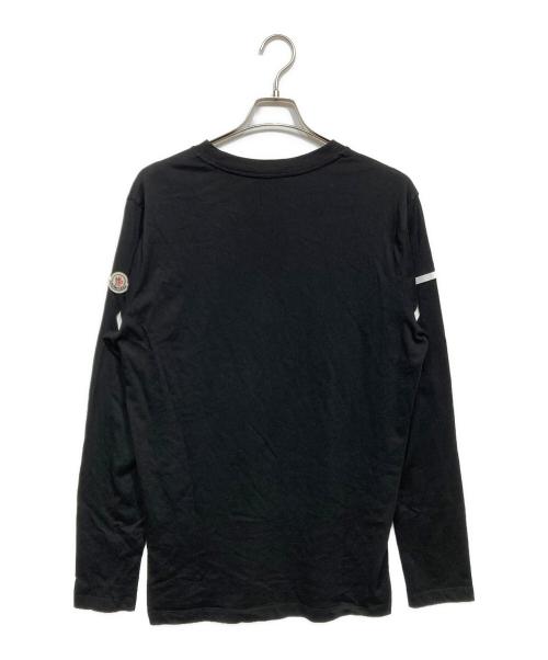 MONCLER（モンクレール）MONCLER (モンクレール) LS T-SHIRT ロゴプリントカットソー(LS ティーシャツ) ブラック サイズ:Lの古着・服飾アイテム