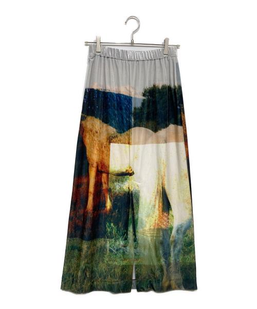 Ameri（アメリ）Ameri (アメリ) Silvia Conde Oliván VELOUR SKIRT マルチカラー サイズ:Mの古着・服飾アイテム