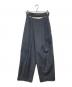 PRANK PROJECT（プランクプロジェクト）の古着「Moon Slit Asymmetry Tack Pants（ムーン スリット アシンメトリー トラック パンツ）」｜グレー
