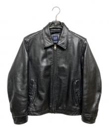 GAP（ギャップ）の古着「裏キルティングレザージャケット」｜ブラック
