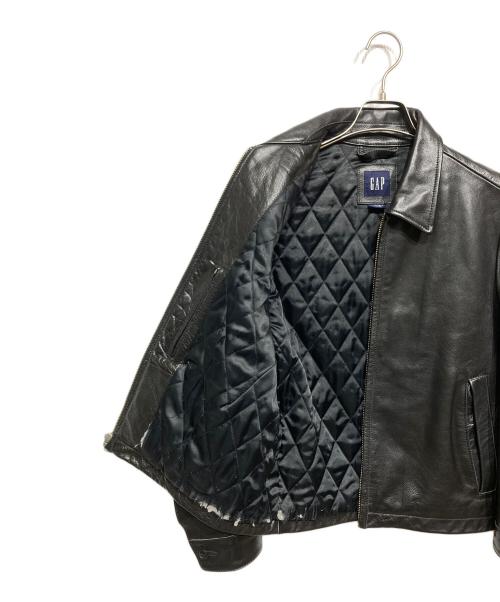 GAP（ギャップ）GAP (ギャップ) 裏キルティングレザージャケット ブラック サイズ:XSの古着・服飾アイテム