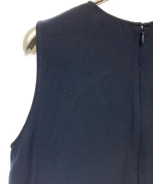 Y's（ワイズ）Y's (ワイズ) タッセル装飾 ノースリーブブラウス ネイビー×ブラック サイズ:1の古着・服飾アイテム
