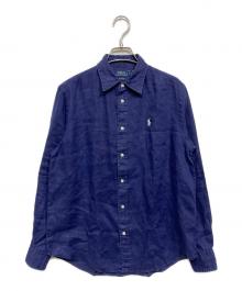 POLO RALPH LAUREN（ポロ・ラルフローレン）の古着「リネンシャツ」｜ネイビー