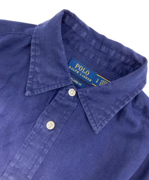 POLO RALPH LAUREN（ポロ・ラルフローレン）POLO RALPH LAUREN (ポロ・ラルフローレン) リネンシャツ ネイビー サイズ:Sの古着・服飾アイテム