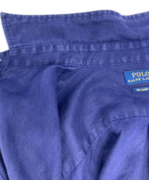 POLO RALPH LAUREN（ポロ・ラルフローレン）POLO RALPH LAUREN (ポロ・ラルフローレン) リネンシャツ ネイビー サイズ:Sの古着・服飾アイテム