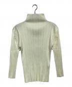 PLEATS PLEASEプリーツプリーズ）の古着「ハイネックプリーツカットソー PP04-JK604」｜アイボリー