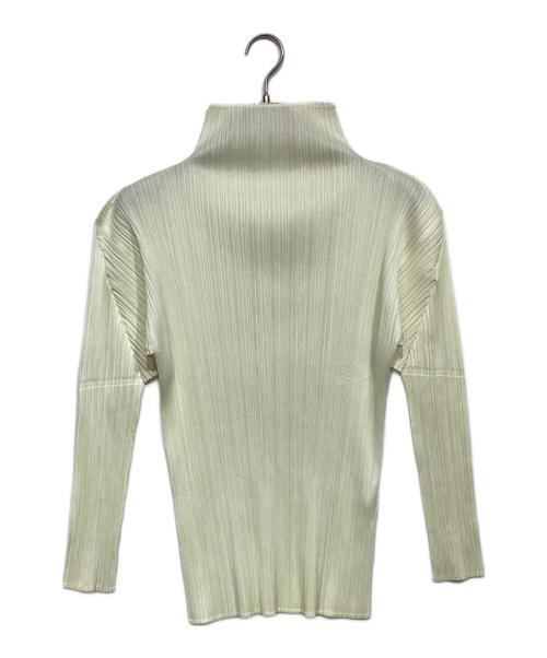 PLEATS PLEASE（プリーツプリーズ）PLEATS PLEASE (プリーツプリーズ) ハイネックプリーツカットソー PP04-JK604 アイボリー サイズ:4の古着・服飾アイテム