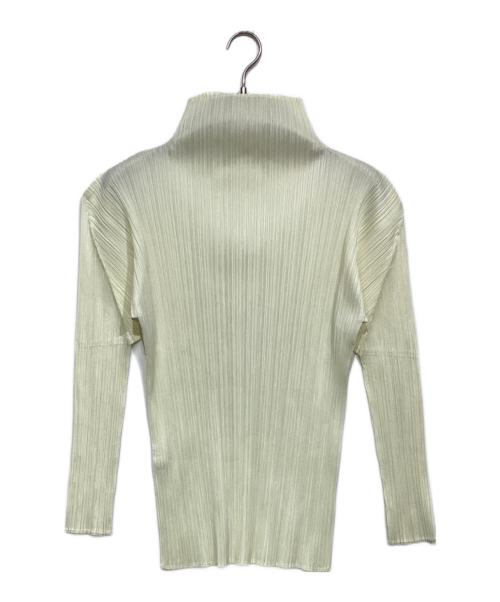 PLEATS PLEASE（プリーツプリーズ）PLEATS PLEASE (プリーツプリーズ) ハイネックプリーツカットソー PP04-JK604 アイボリー サイズ:4の古着・服飾アイテム