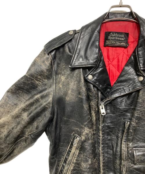 Sears（シアーズ）Sears (シアーズ) ダブルライダースジャケット ブラック サイズ:44の古着・服飾アイテム
