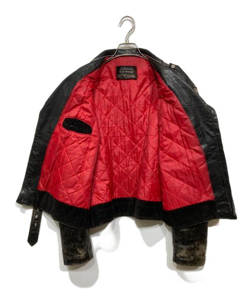 Sears（シアーズ）Sears (シアーズ) ダブルライダースジャケット ブラック サイズ:44の古着・服飾アイテム