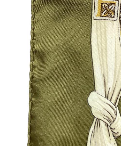 HERMES（エルメス）HERMES (エルメス) カレ90 シルクストール グリーンの古着・服飾アイテム