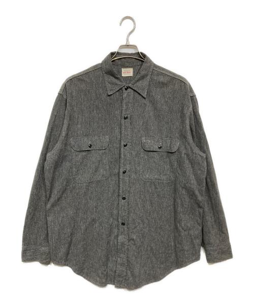 big mac（ビッグマック）BIG MAC (ビッグマック) ブラックシャンブレーシャツ グレー サイズ:記載なしの古着・服飾アイテム