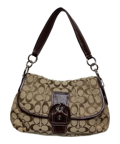 COACH（コーチ）COACH (コーチ) SOHO ワンショルダーバッグ ベージュ×ブラウンの古着・服飾アイテム