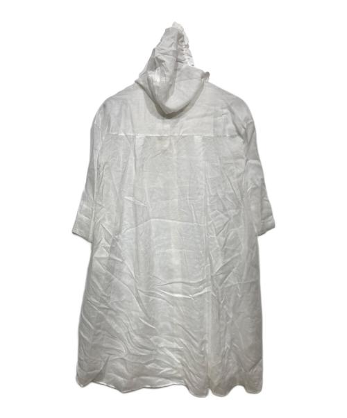 ebure（エブール）ebure (エブール) フーデッドリネンワンピース ホワイト サイズ:36の古着・服飾アイテム