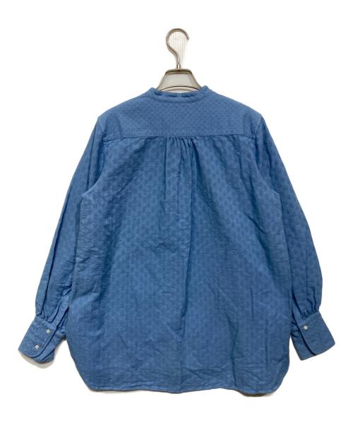 house of lotus（ハウスオブロータス）house of lotus (ハウスオブロータス) バンドカラーシャツ ブルー サイズ:Mの古着・服飾アイテム