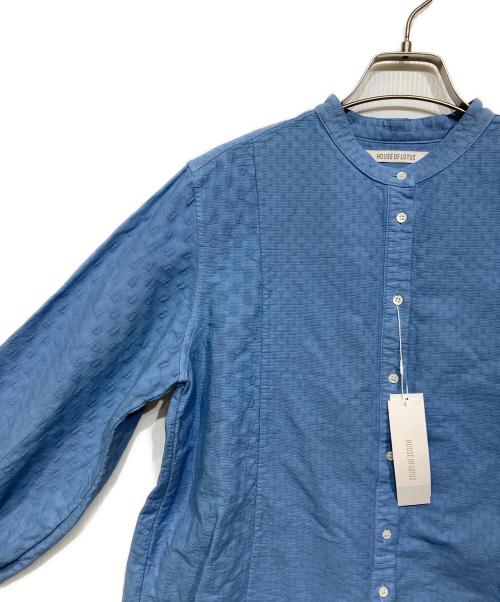 house of lotus（ハウスオブロータス）house of lotus (ハウスオブロータス) バンドカラーシャツ ブルー サイズ:Mの古着・服飾アイテム