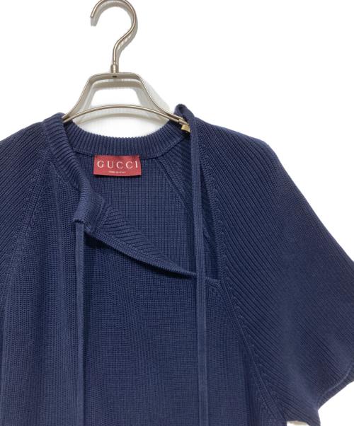 GUCCI（グッチ）GUCCI (グッチ) Chunky Rib Cotton Dress ネイビー サイズ:Sの古着・服飾アイテム