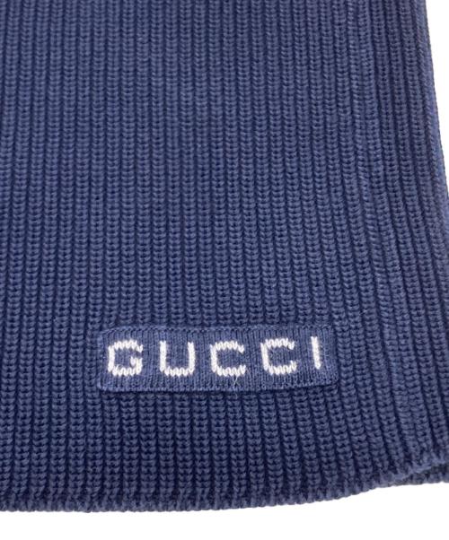 GUCCI（グッチ）GUCCI (グッチ) Chunky Rib Cotton Dress ネイビー サイズ:Sの古着・服飾アイテム