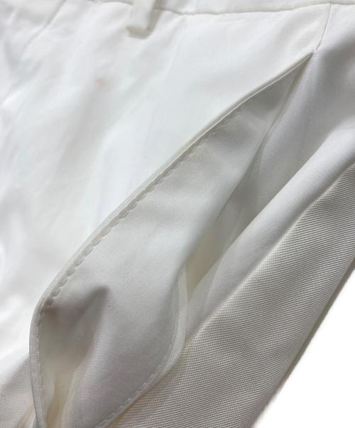PRADA（プラダ）PRADA (プラダ) シルクサイドラインイージースラックス　UP0195 S221 ホワイト サイズ:48の古着・服飾アイテム