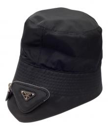 PRADA（プラダ）の古着「トライアングルロゴ Re-Nylon バケットハット」｜ブラック