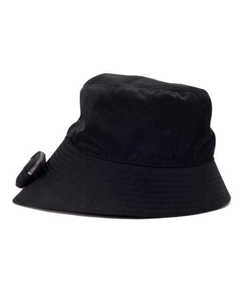 PRADA（プラダ）PRADA (プラダ) トライアングルロゴ Re-Nylon バケットハット ブラック サイズ:XLの古着・服飾アイテム