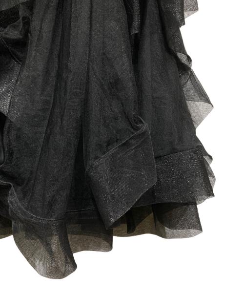 ANDREA&CO（アンドレアアンドコー）ANDREA&CO (アンドレアアンドコー) ボリュームフリルチュールスカート ブラック サイズ:Freeの古着・服飾アイテム