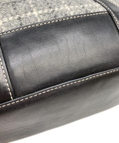 COACH（コーチ）COACH (コーチ) チェック柄ウールトートバッグ グレーの古着・服飾アイテム