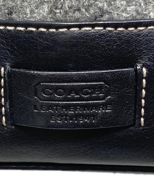 COACH（コーチ）COACH (コーチ) チェック柄ウールトートバッグ グレーの古着・服飾アイテム