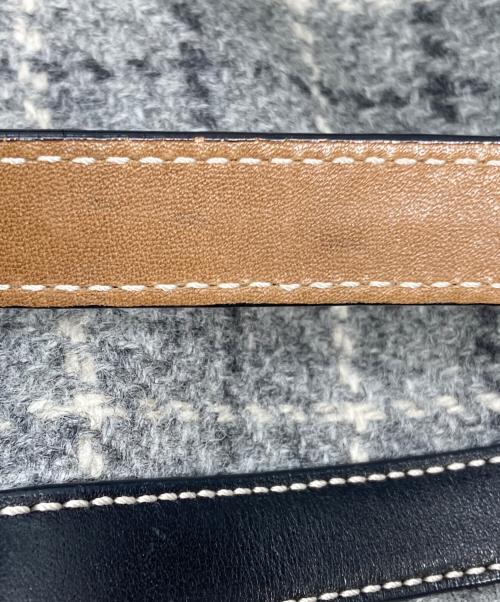 COACH（コーチ）COACH (コーチ) チェック柄ウールトートバッグ グレーの古着・服飾アイテム